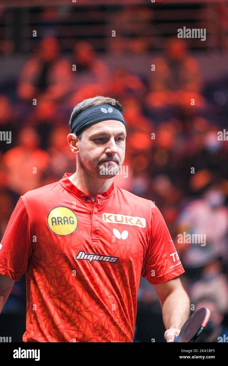 Japanese professional table tennis player Harimoto Tomokazu defeated