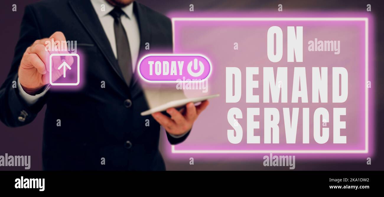 Conceptual display On Demand Service. Business overview Allows ...