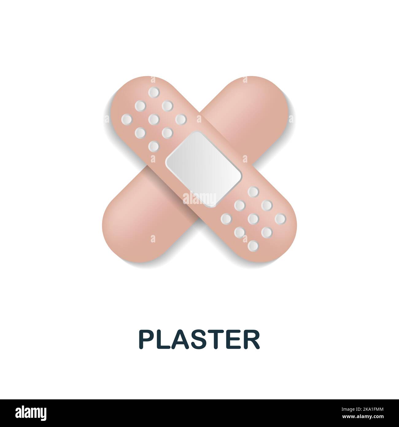 Plaster icon. 3d illustration from medicine collection. Creative Plaster 3d icon for web design, templates, infographics and more Stock Vector