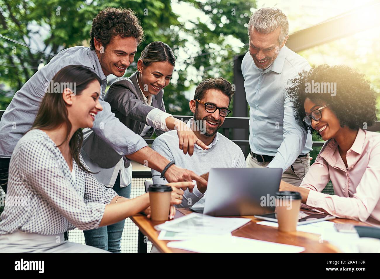 Nothing gives the brain boost like fresh air. a team of colleagues