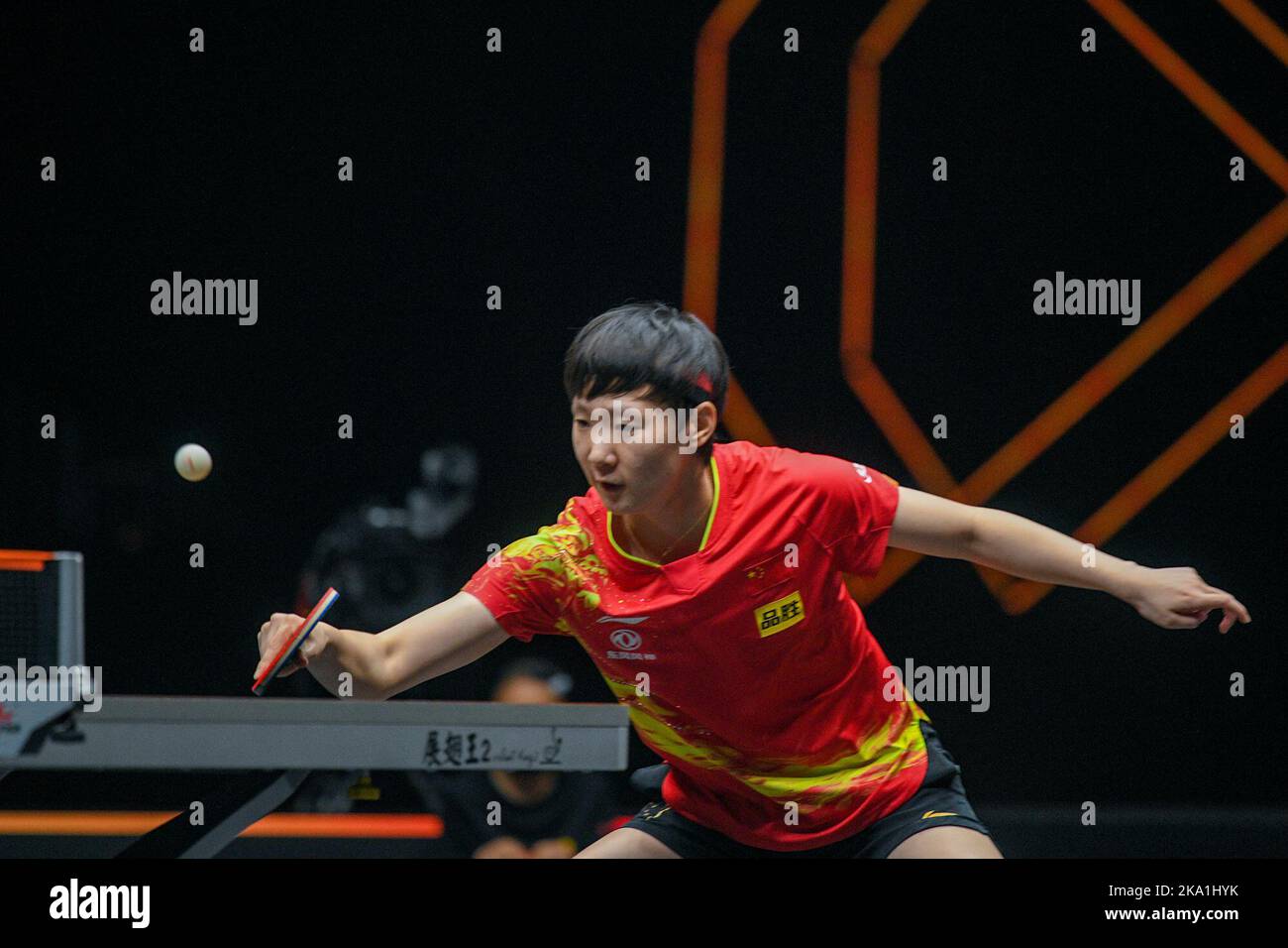 Chinese table tennis player Wang Manyu defeated Japanese table tennis
