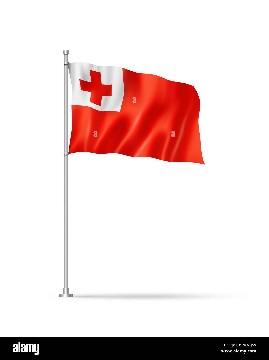 Tonga waving flag Cut Out Stock Images & Pictures Alamy