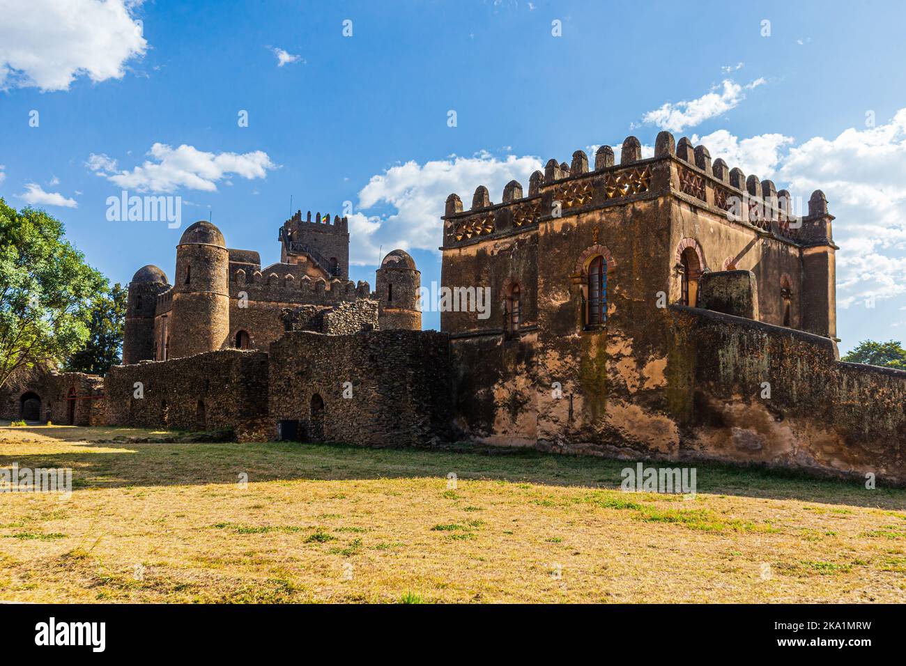 Ruins of the palaces of Gondar, Ethiopia Stock Photo