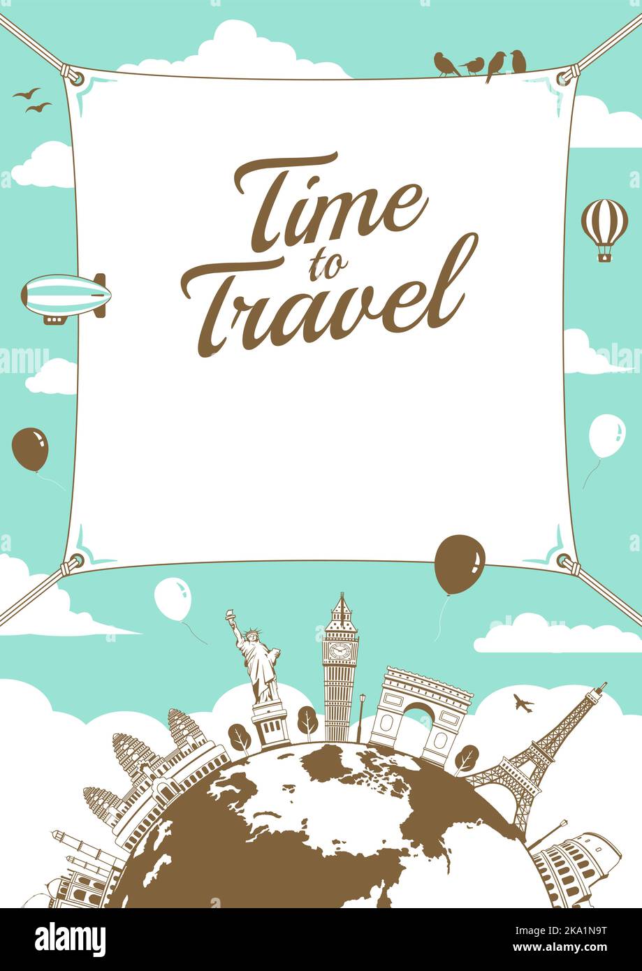 Travel, vacation, sightseeing vector illustration (for poster,flyer etc ...
