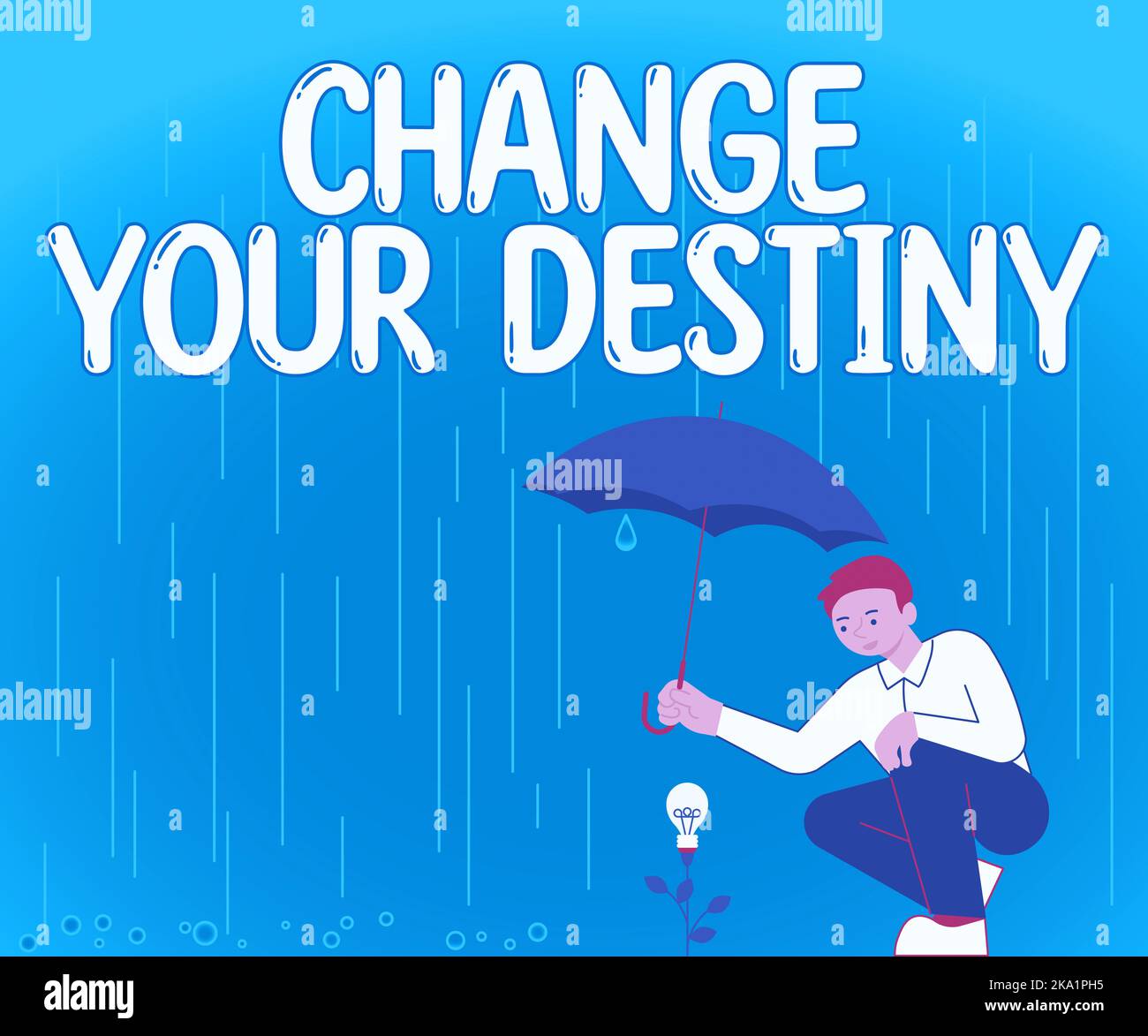 Text caption presenting Change Your Destiny. Business overview Formal