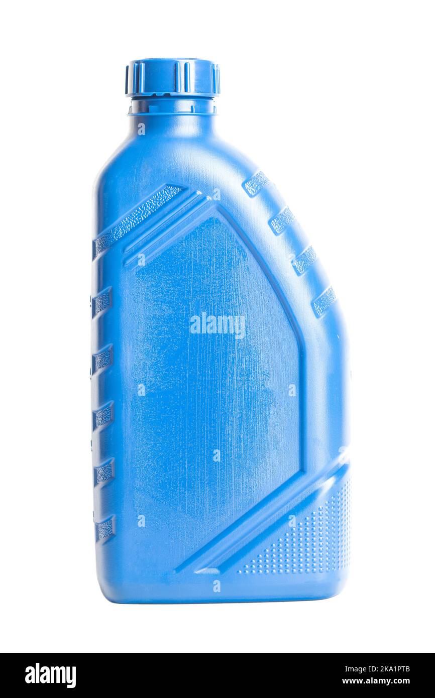 blue engine oil bottle isolated on white Stock Photo Alamy