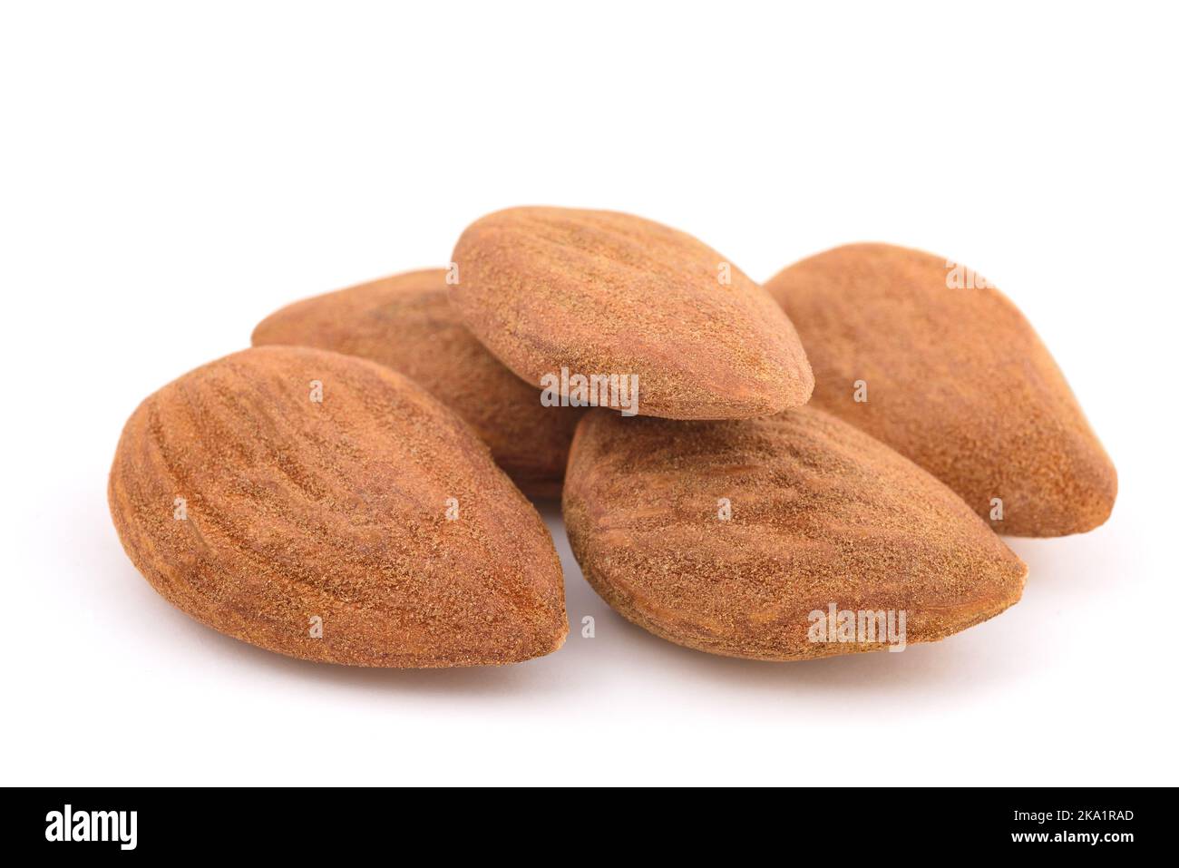 Almond fruits group isolated on white background Stock Photo Alamy