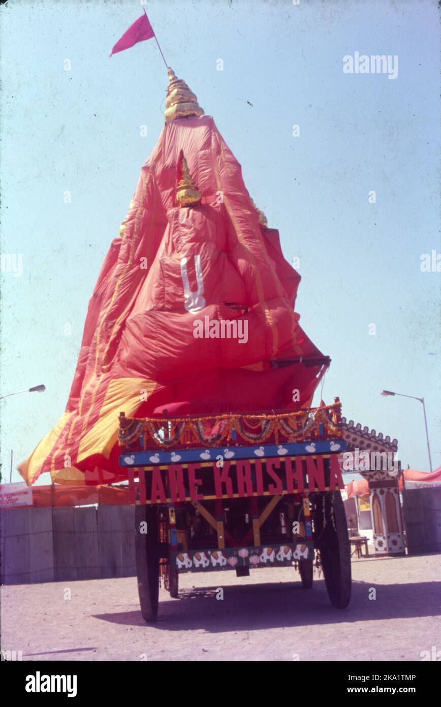 Rath Yatra is a Hindu festival. In Ahmedabad Rath Yatra has been organized by Jagannath Temple, Ahmedabad on every Asadh-Sud-Bij since 1878. This annual festival celebrates Jagannath, Balrama and Subhdra. Stock Photo