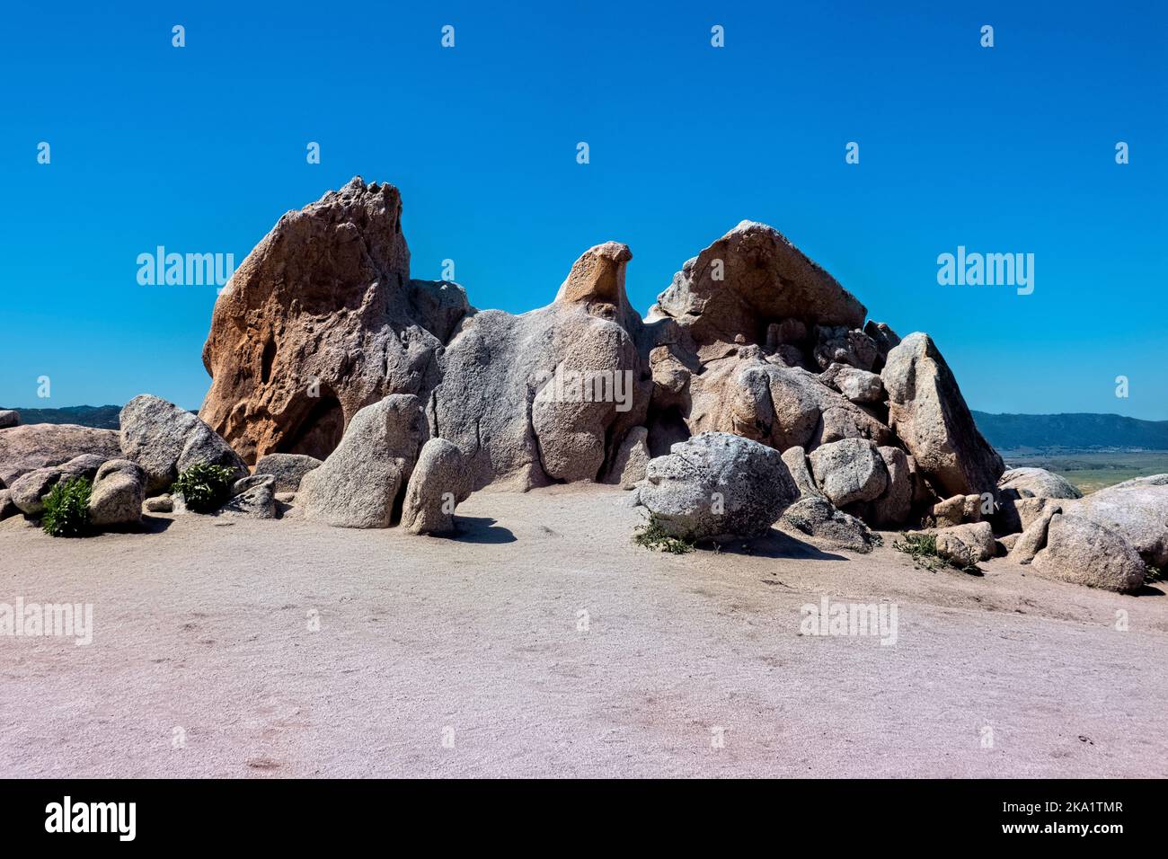 Striking Eagle Rock on the Pacific Crest Trail, Warner Springs, California, USA Stock Photo