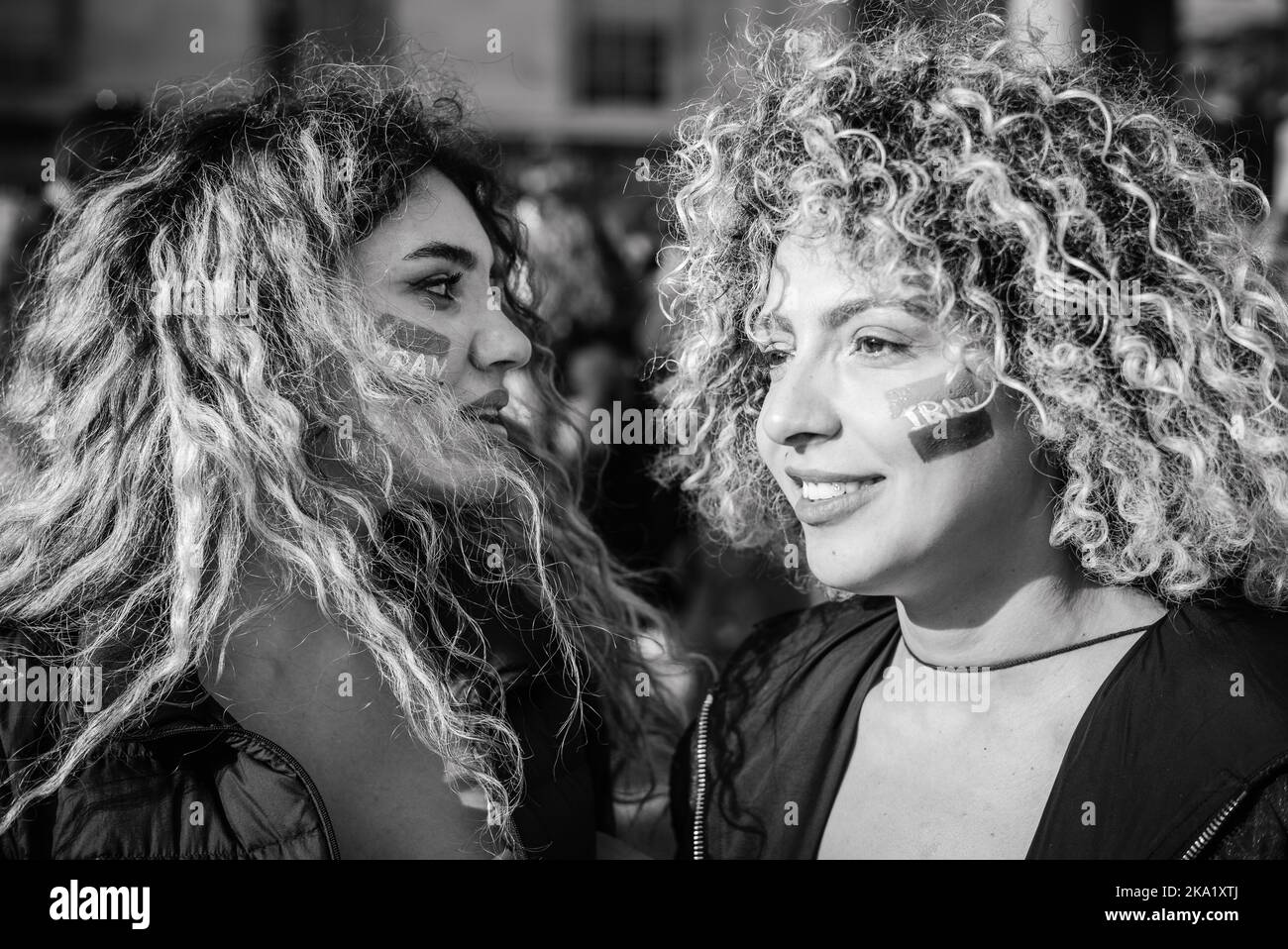 London, UK, 10th October 2022. Iran Protest Trafalgar Square Stock