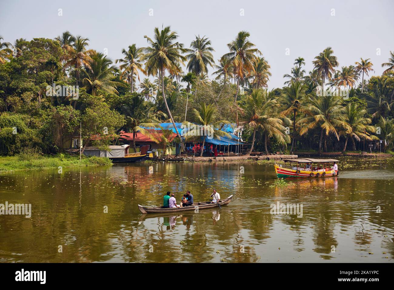 Kerala back waters rural life Stock Photo