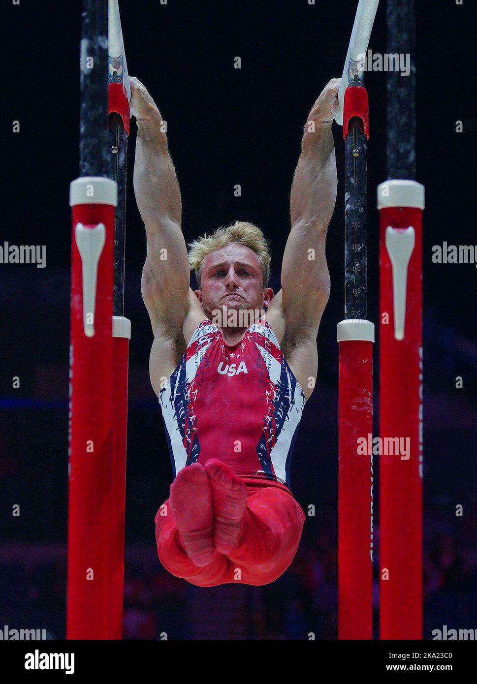 USA's Colt Walker competes on the parallel bars during day three of the