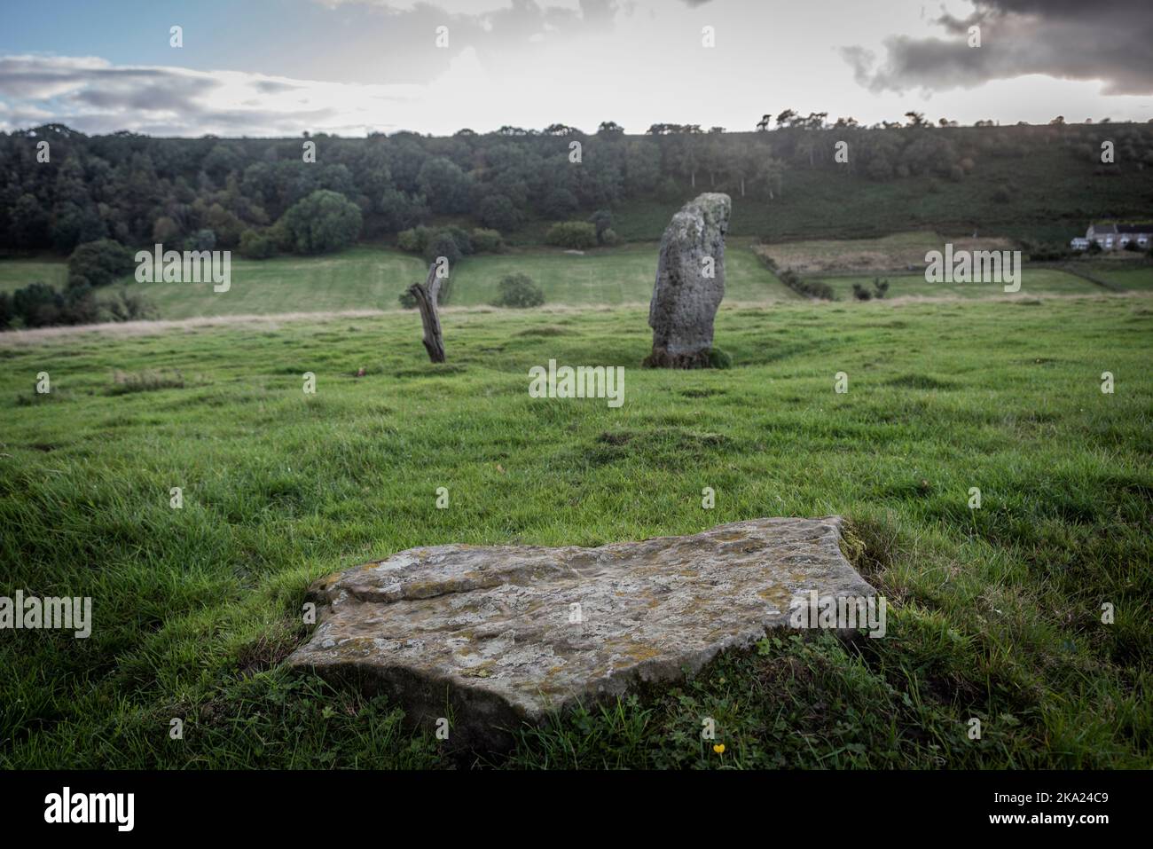 Uk Standing Rocks Blakey Topping Standing Stones near Pickering, East Yorkshire, UK Stock ...