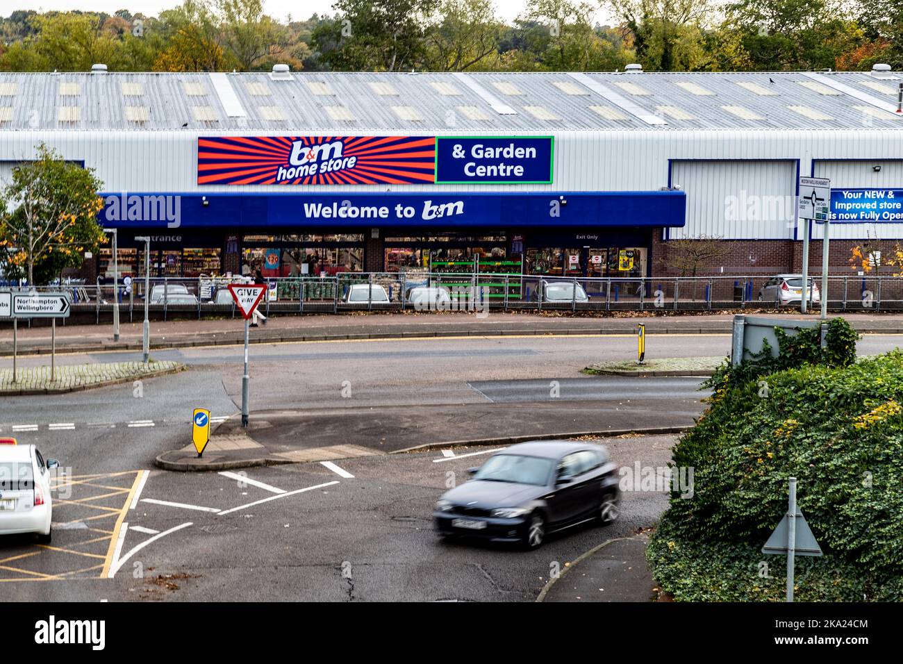 B&M store near Western Favell shopping centre, Northampton, England, UK