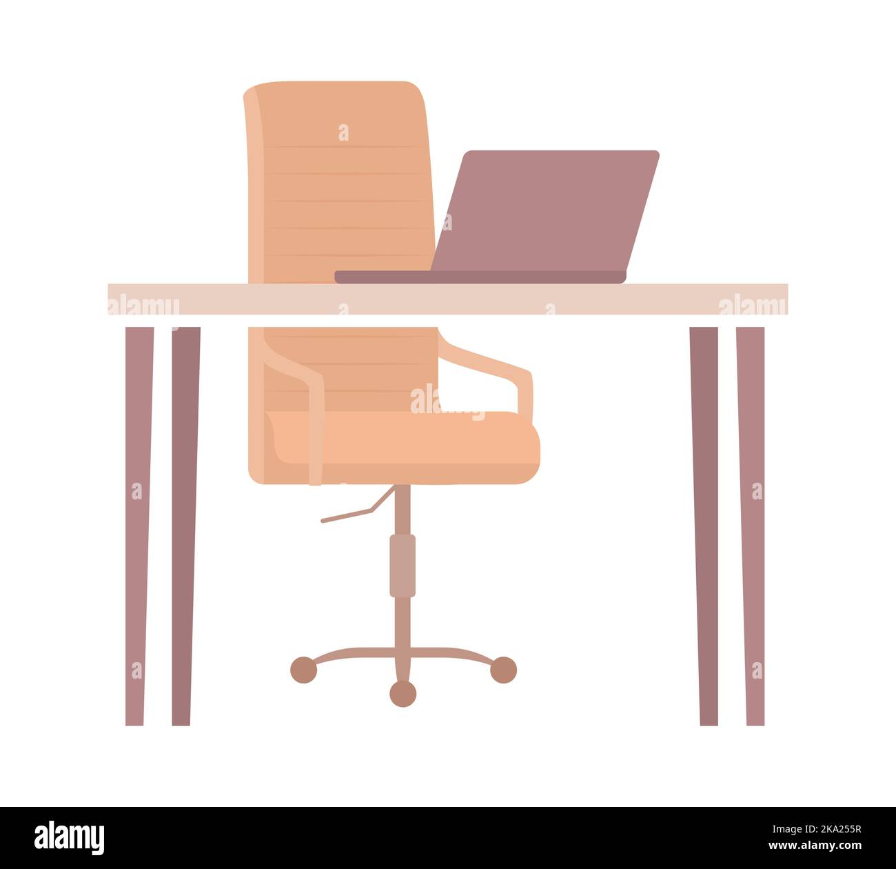Workplace semi flat color vector object Stock Vector