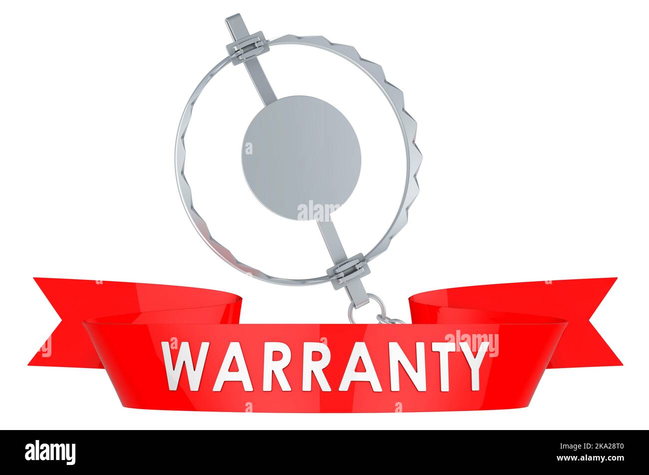 Bear trap warranty concept. 3D rendering isolated on white background ...