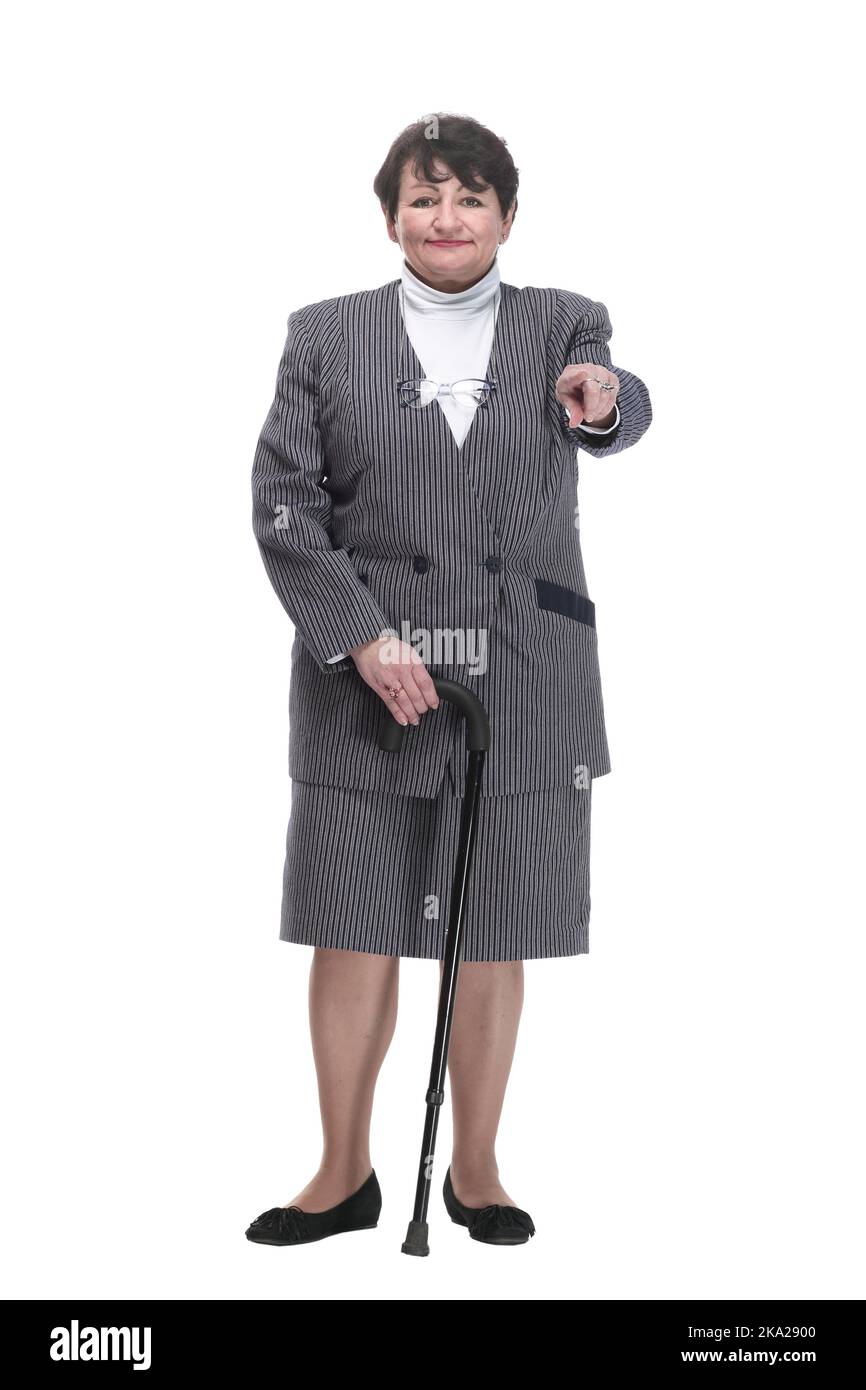 Elegant old lady with walking stick hi-res stock photography and images ...