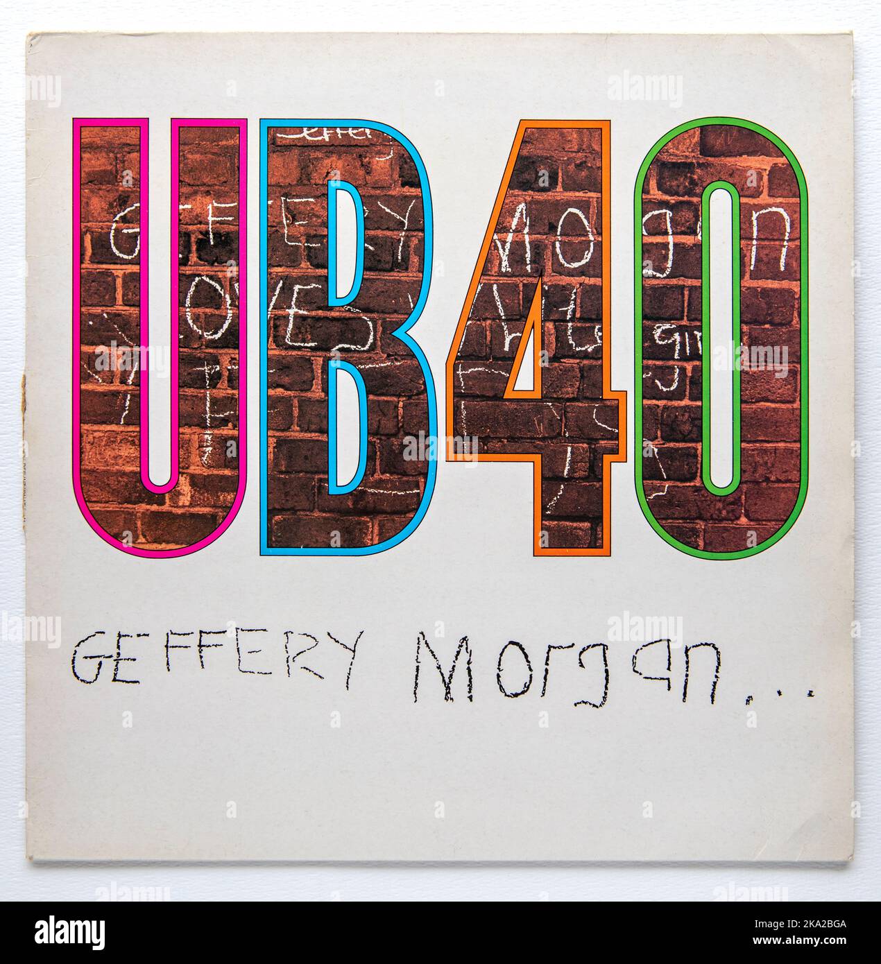 LP cover of Geffery Morgan, the fifth studio album by UB40, which was released in 1984 Stock Photo