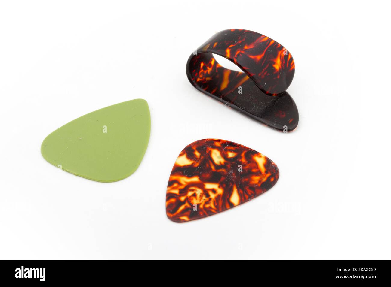 Guitar pick, Thumbpick, playing guitar, acoustic Stock Photo Alamy