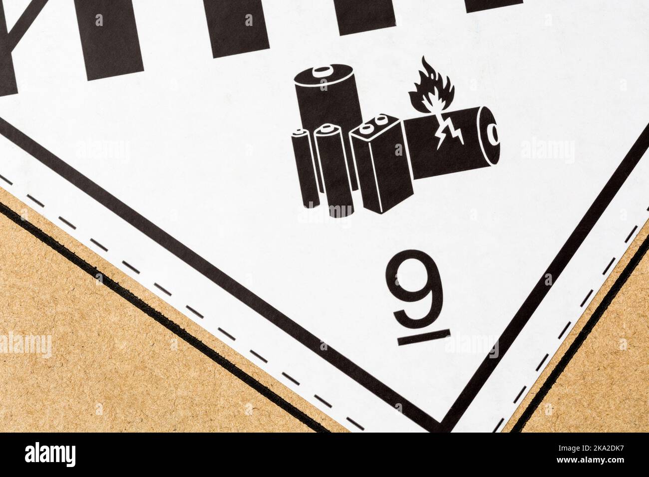 Class 9 lithium battery hazard label hires stock photography and