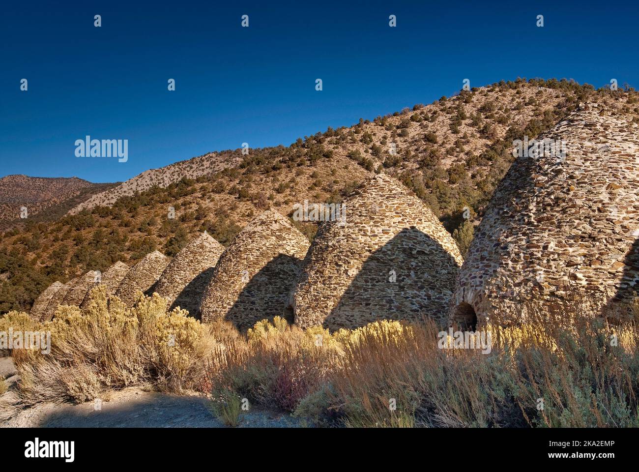 Charcoal Kilns in Mojave Desert, Death Valley National Park, California, USA Stock Photo