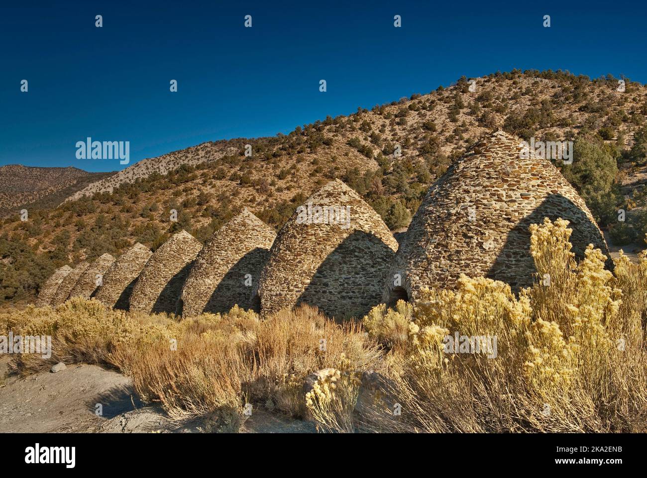 Charcoal Kilns in Mojave Desert, Death Valley National Park, California, USA Stock Photo