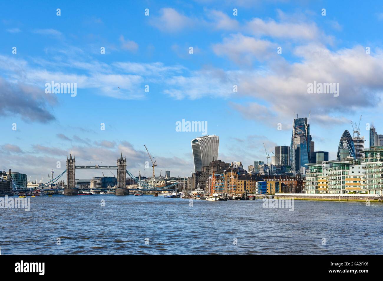 Tower Bridge and City of London Stock Photo
