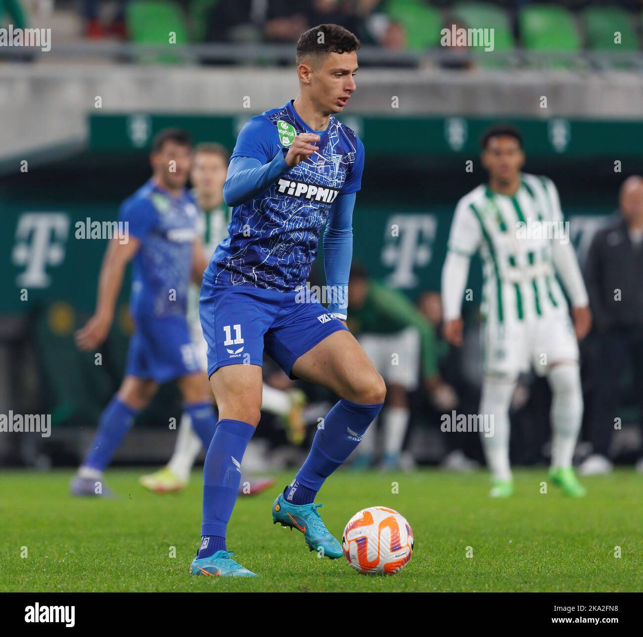 Miha Blazic of Ferencvarosi TC controls the ball during the