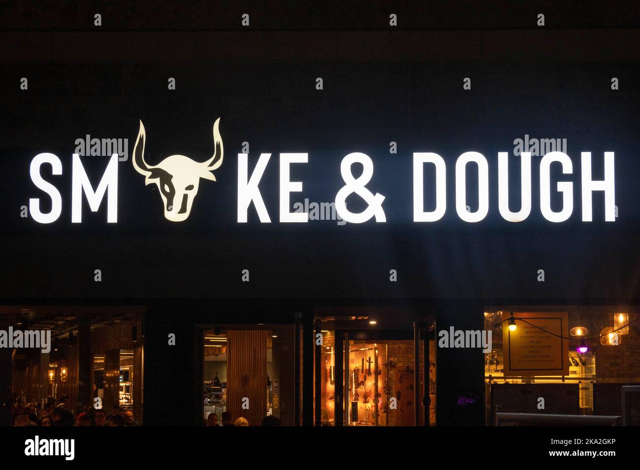 Smoke & Dough, an American Italian restaurant in Liverpool ONE Stock