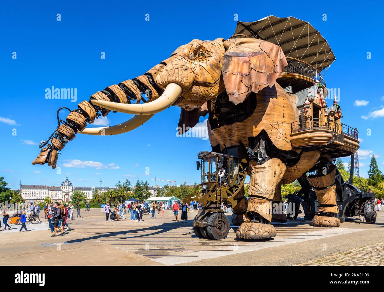 The Great Elephant animated giant puppet, part of the Machines of the