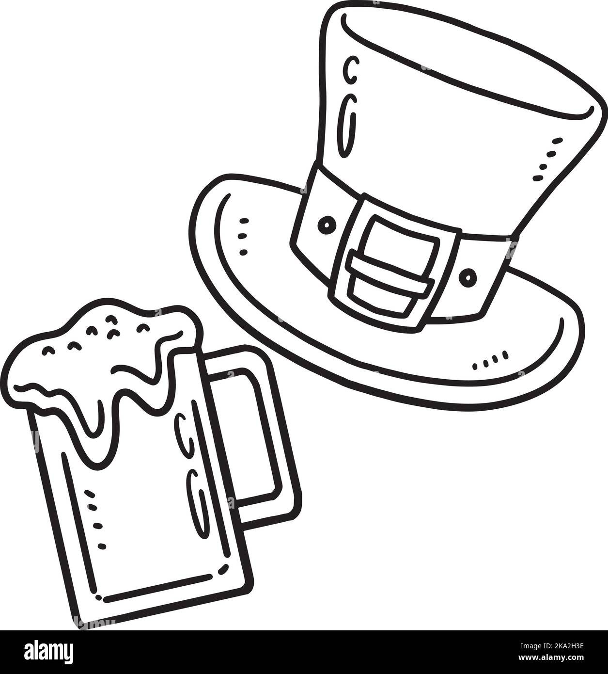 Leprechaun Hat Clipart Black And White