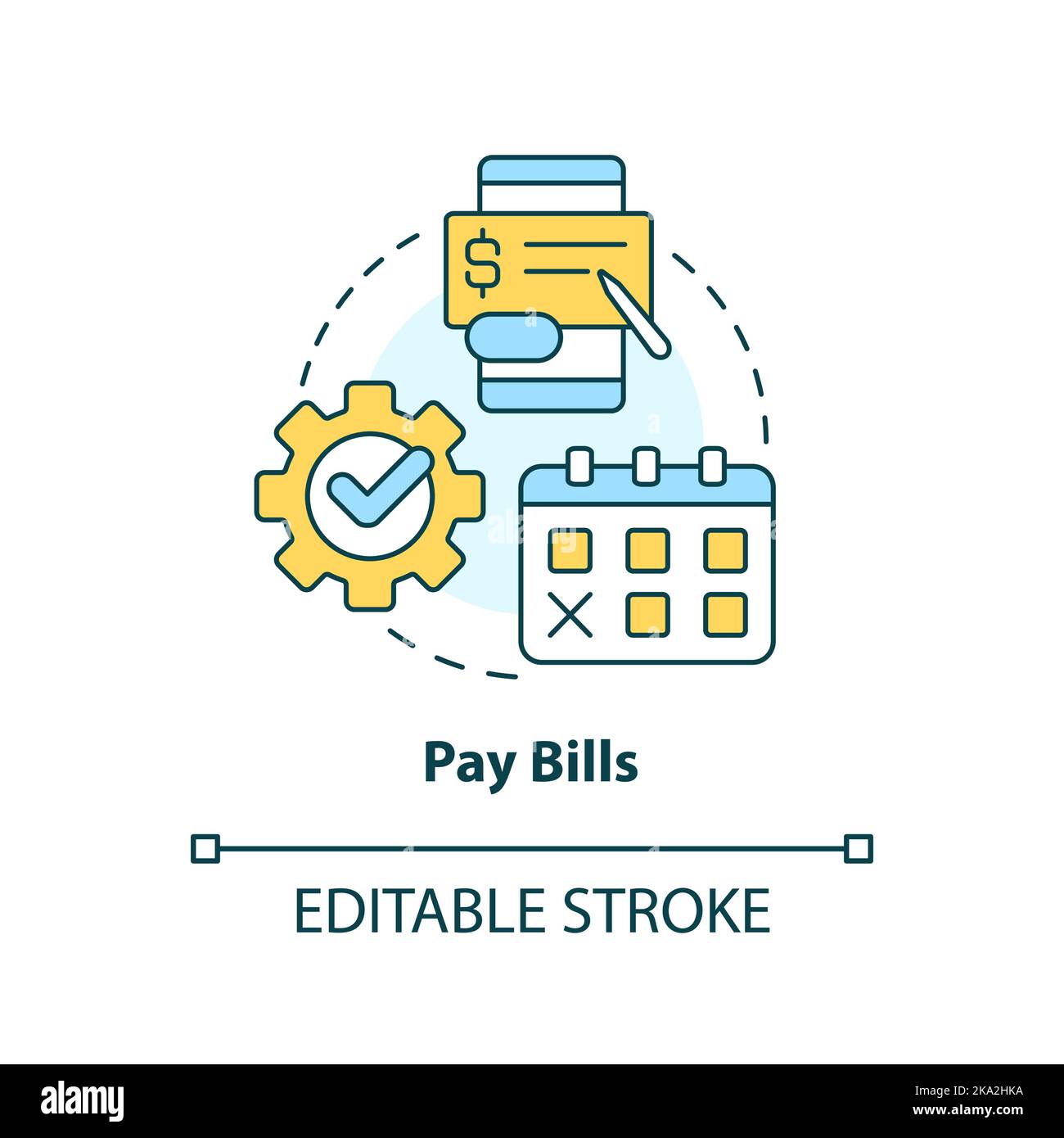 Pay bills concept icon Stock Vector Image & Art Alamy