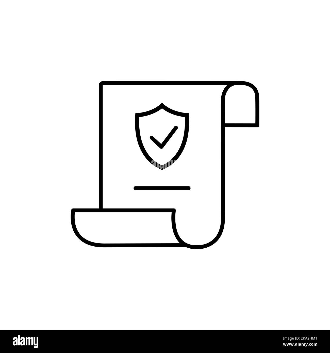 Insurance vector icon. Document business concept. Stock Vector
