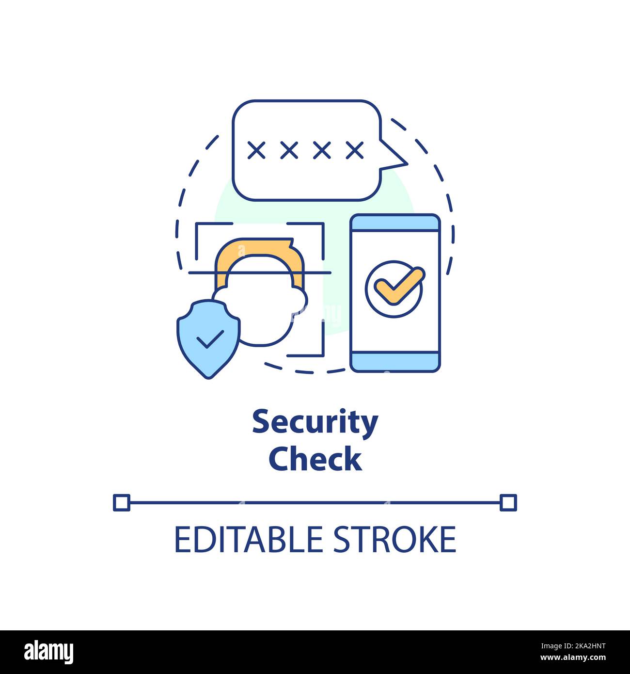 Security check concept icon stock vector image art alamy