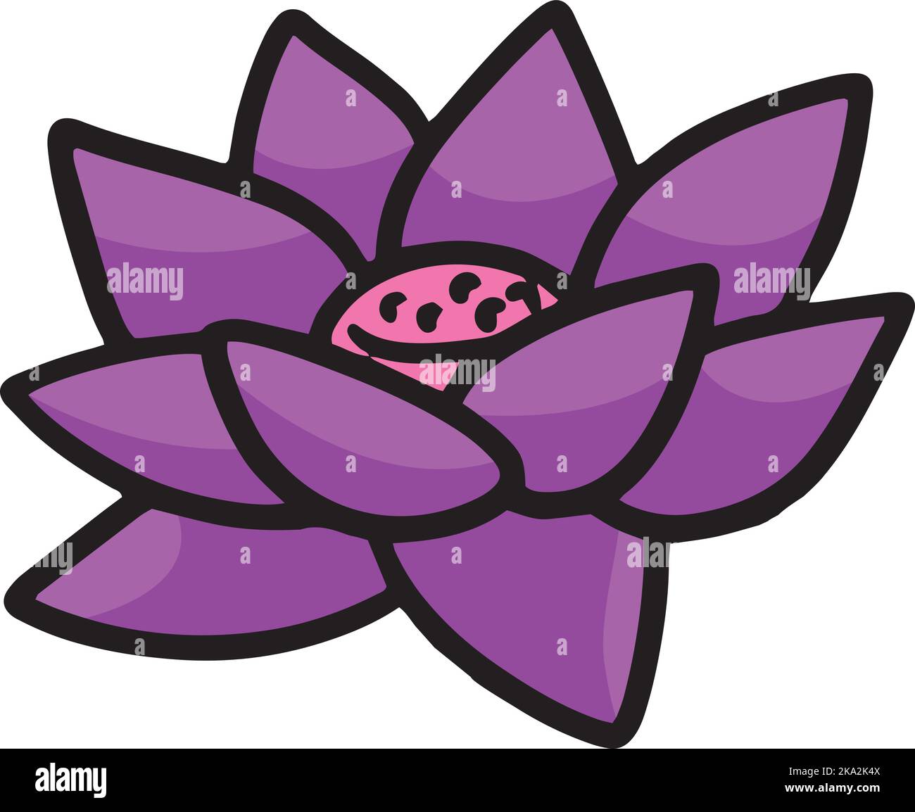 Lotus Cartoon Colored Clipart Illustration Stock Vector Image & Art - Alamy