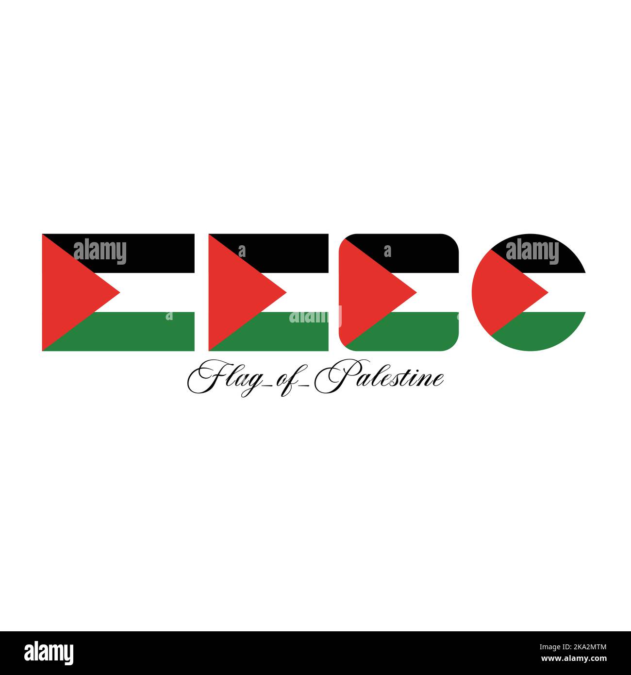 flag of palestine nation design artwork with different style. Editable