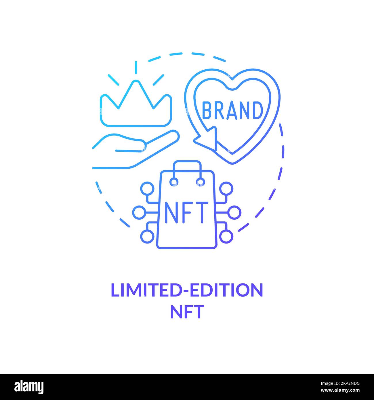 Limited edition NFT blue gradient concept icon Stock Vector Image & Art ...