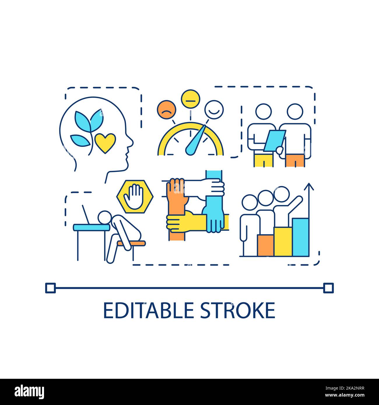 healthy-work-environment-concept-icon-stock-vector-image-art-alamy
