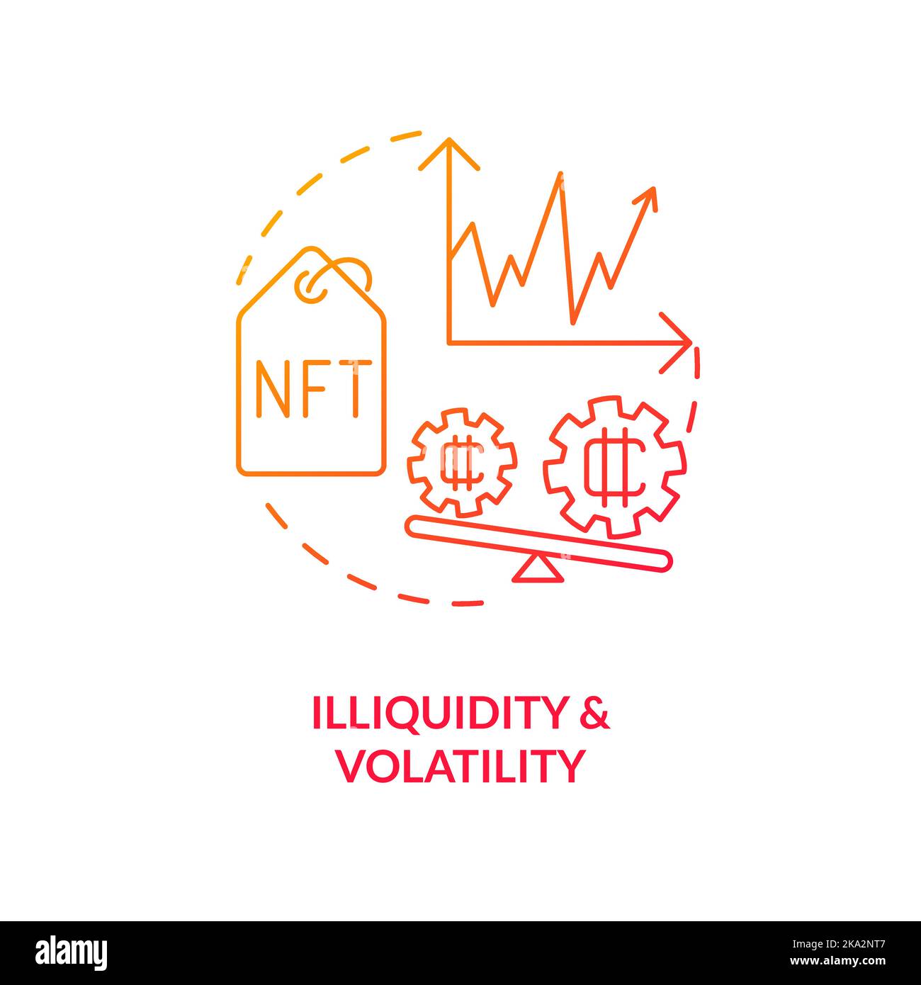 Illiquidity and volatility red gradient concept icon Stock Vector Image ...