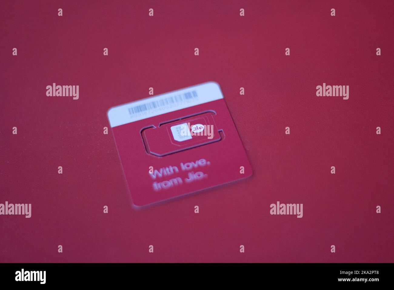 Jio SIM With Every JioFi or 4G Smartphone Background for text Stock