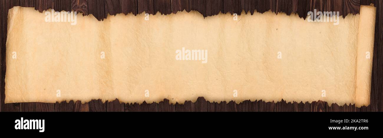 Old paper on the table, panorama in high resolution Stock Photo