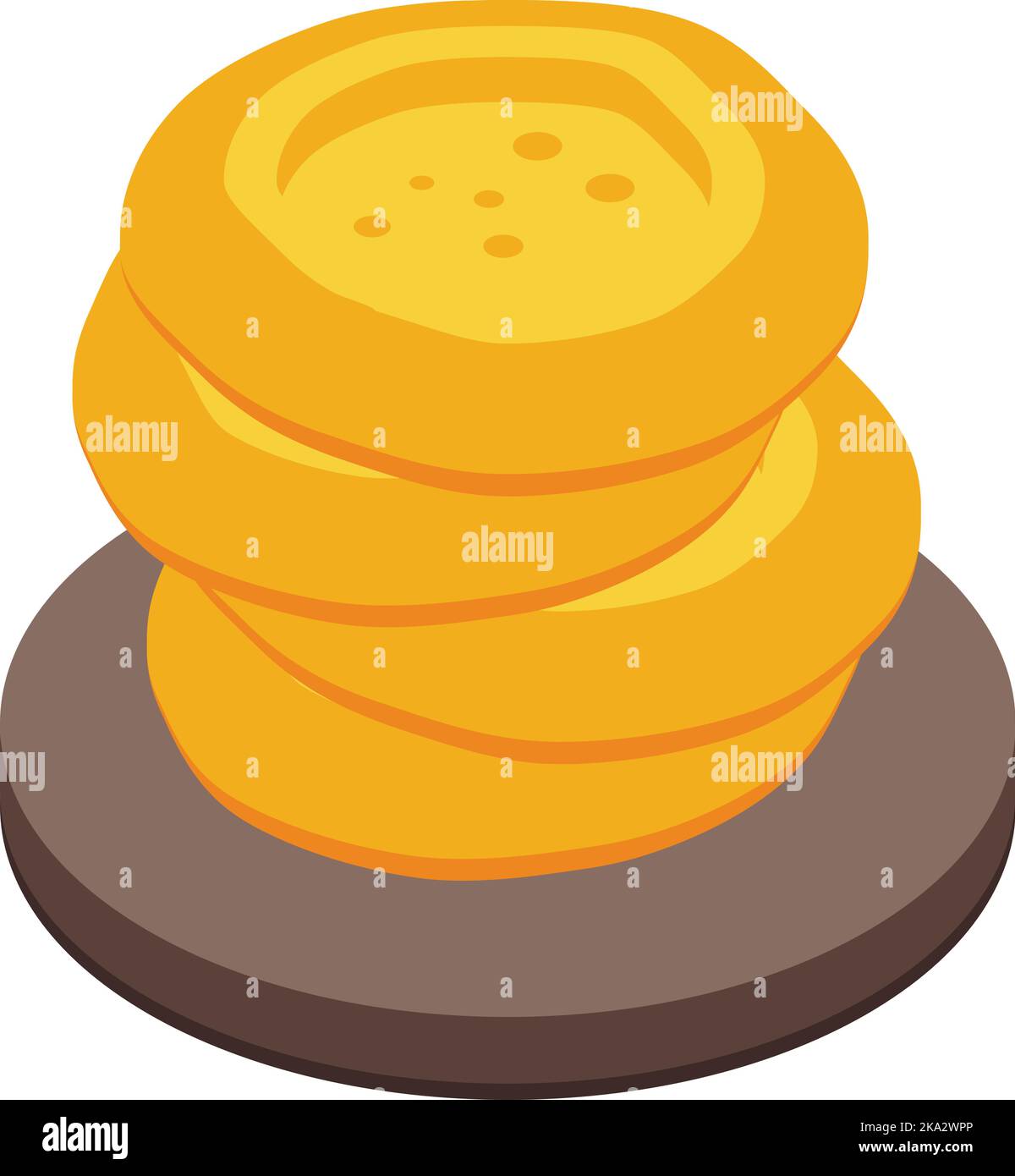 Cheese bakery icon isometric vector. Food rice. Bread menu Stock Vector