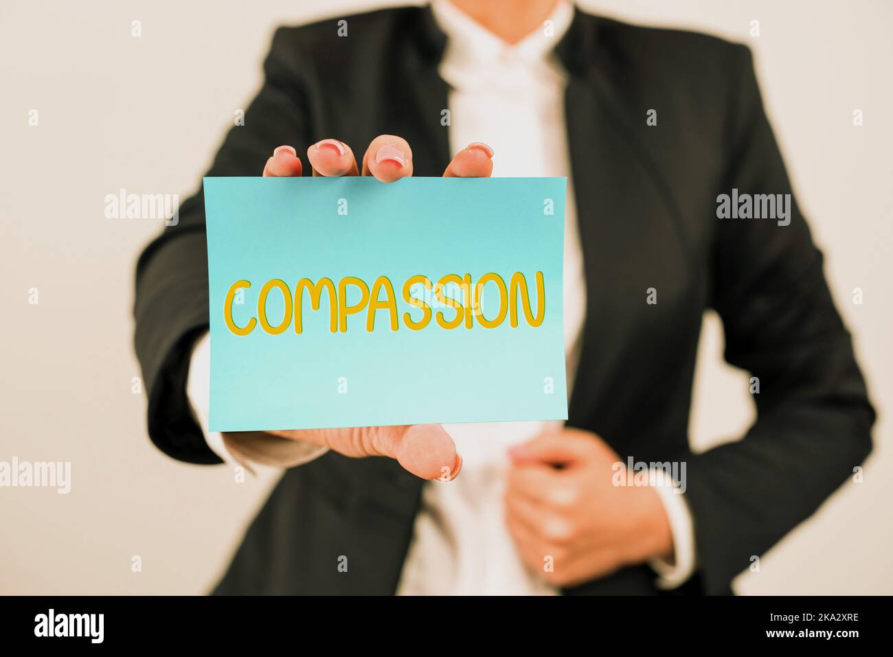 Text showing inspiration Compassion. Business overview empathy and ...