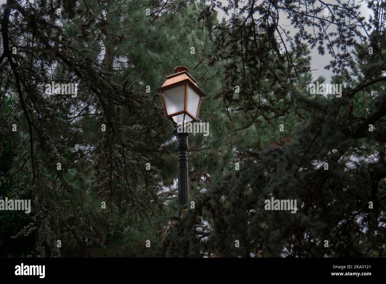 City park street lamp hi-res stock photography and images - Alamy