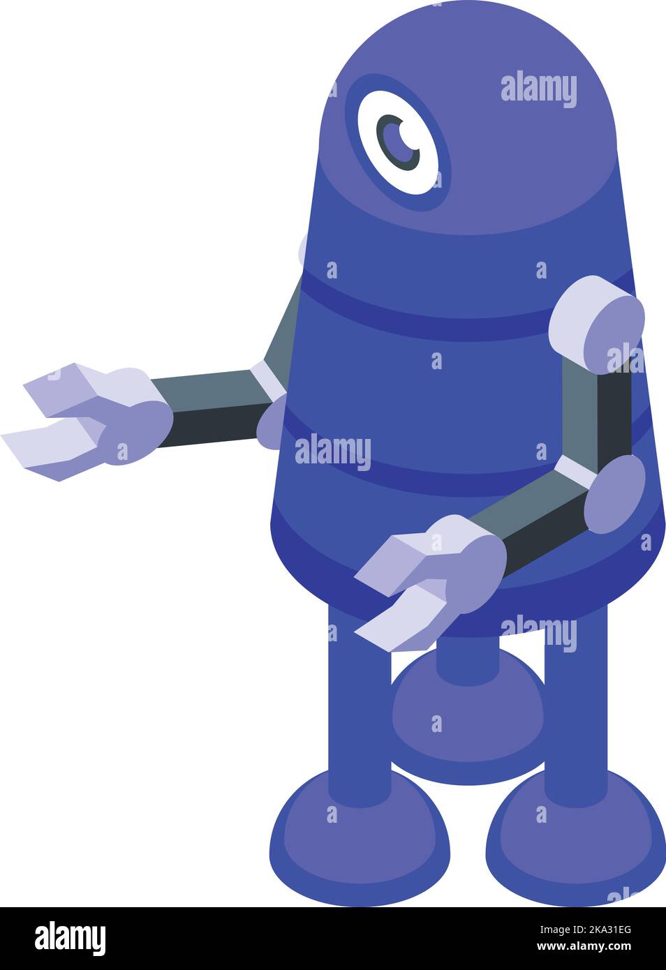 Blue robot icon isometric vector. Animal monster. Space alien Stock ...