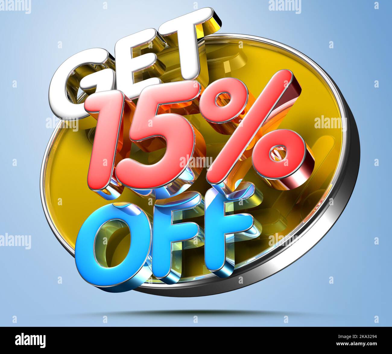 get-15-percent-off-3d-illustration-on-light-blue-background-have-work