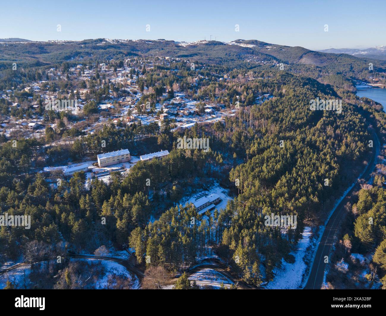 Aerial winter view iskar reservoir hi-res stock photography and images ...