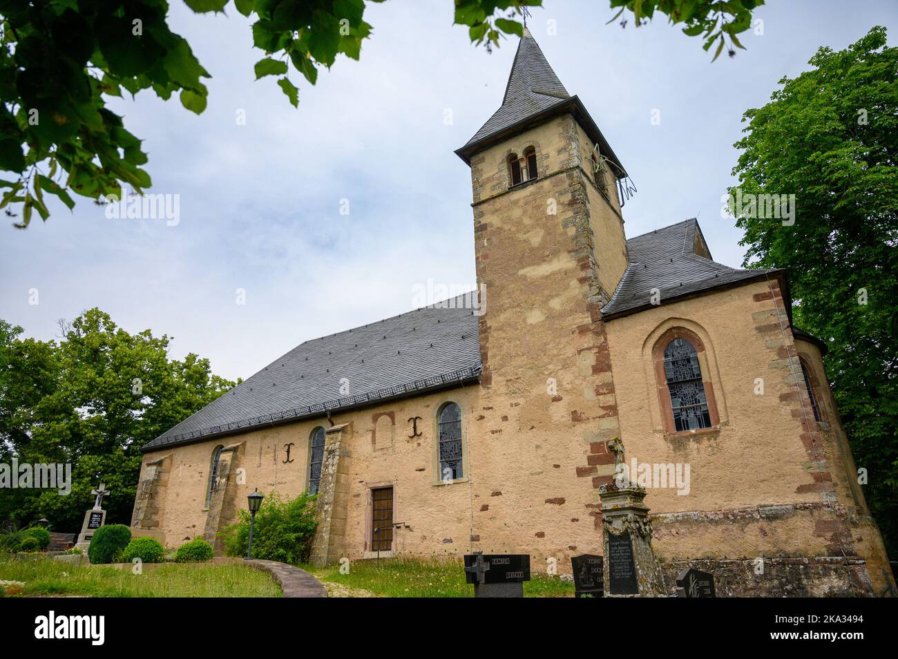 Roman Catholic church of St Peter in Roth an der Our, Germany. Stock Photo