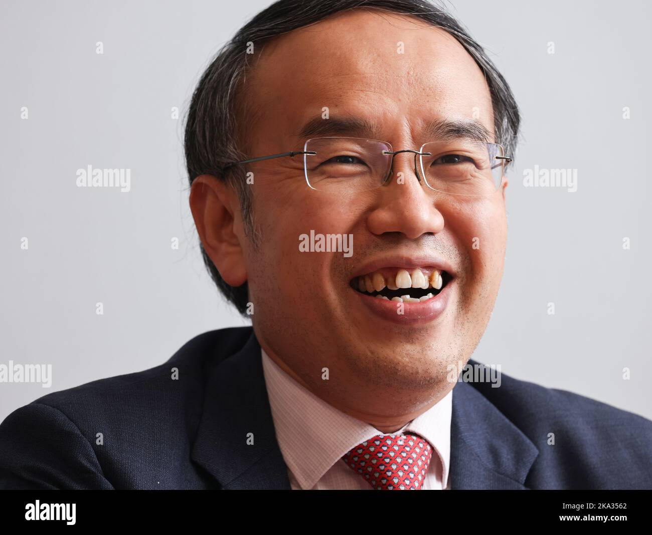 Interview with Secretary for Financial Services and the Treasury Christopher Hui Ching-yu at Central Government Offices (CGO). 30AUG22 SCMP/ K. Y. Cheng Stock Photo