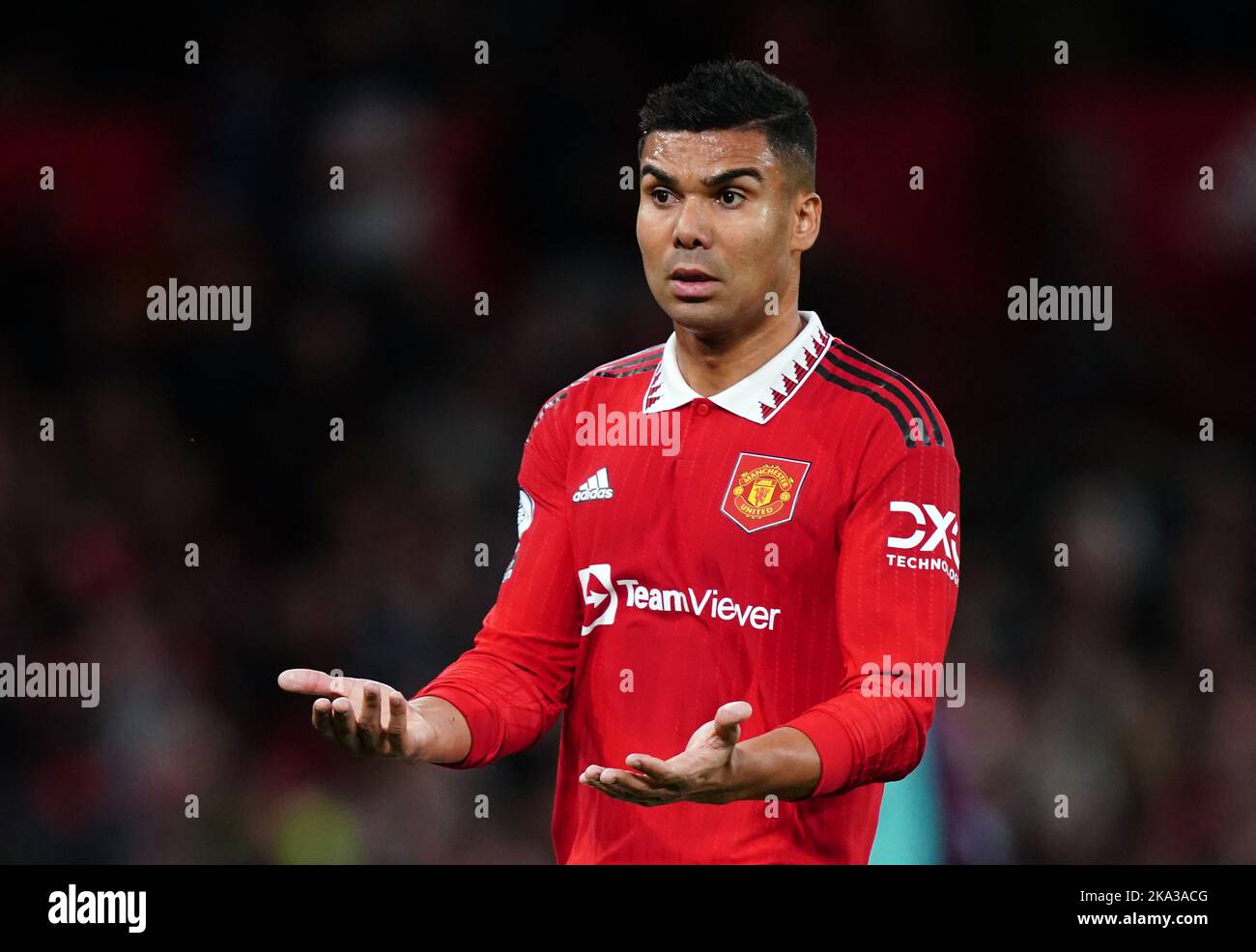Manchester United's Casemiro during the Premier League match at Old